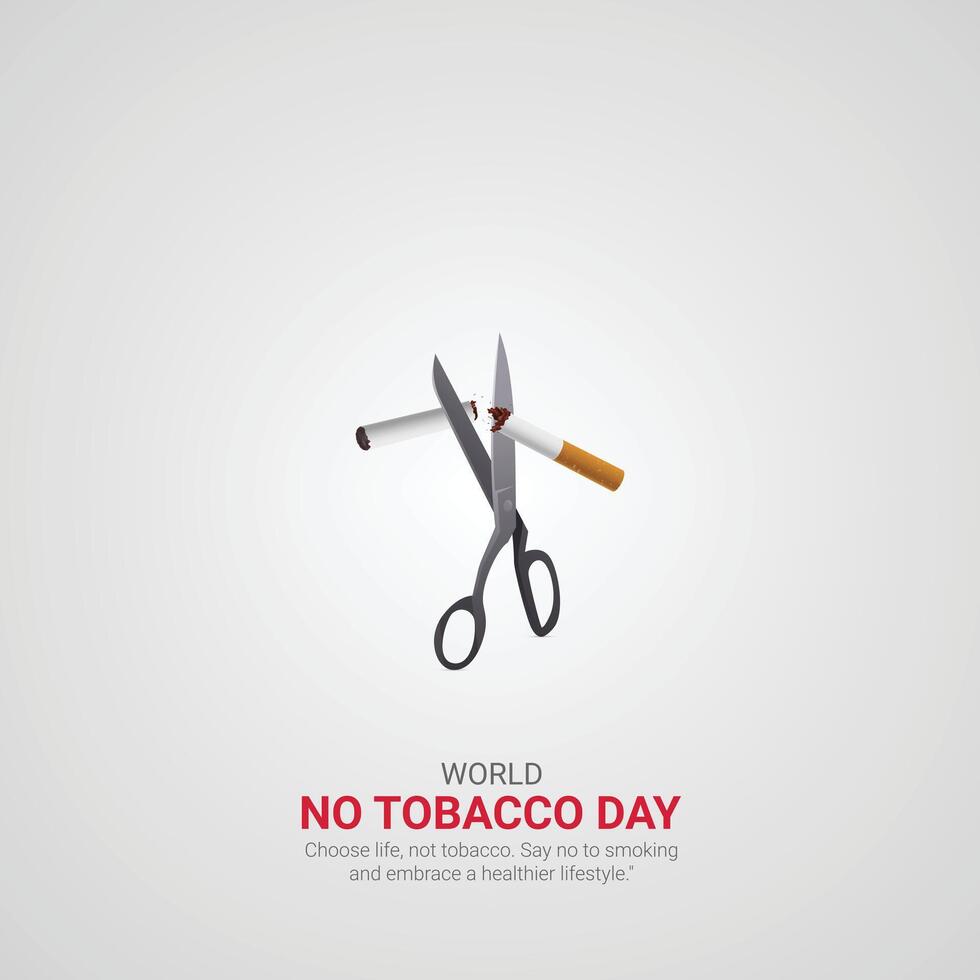 mondo senza tabacco giorno. mondo senza tabacco giorno creativo Annunci design mmay 31. , 3d illustrazione. vettore