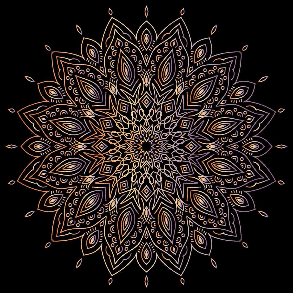 mandala arte per modello design Vintage ▾ decorazione, libro copertina, motivo, etnico progettazione, logo, sfondo, volantino, poster, banner, brochure, ornamento vettore