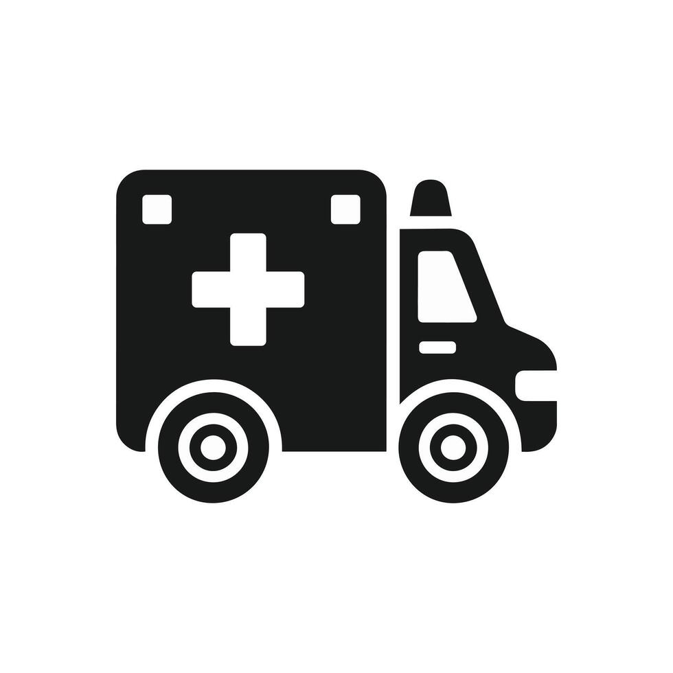 ambulanza icona nel bianca backgroudn vettore