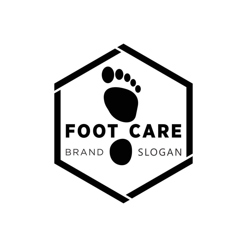 piede cura podiatri logo con semplice design premio qualità vettore