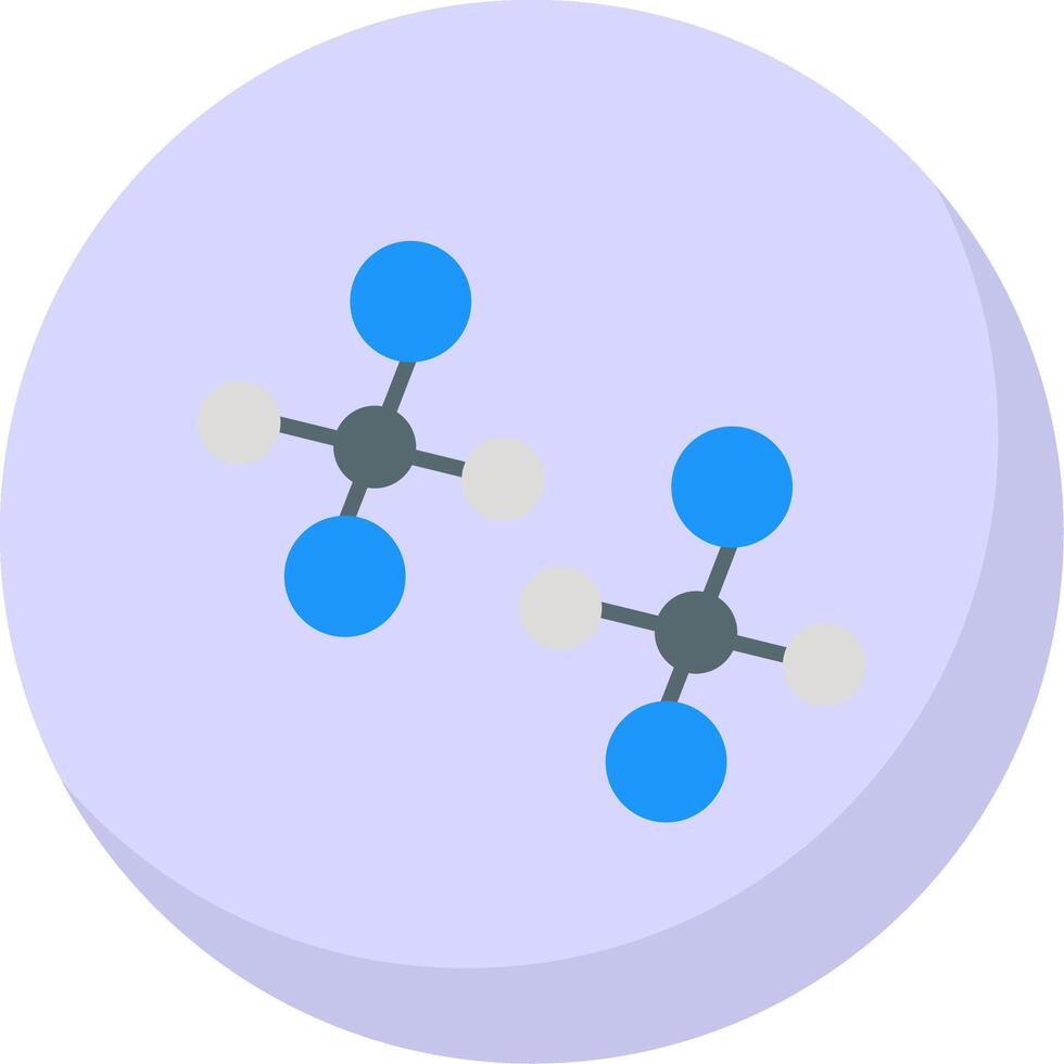 molecole piatto bolla icona vettore