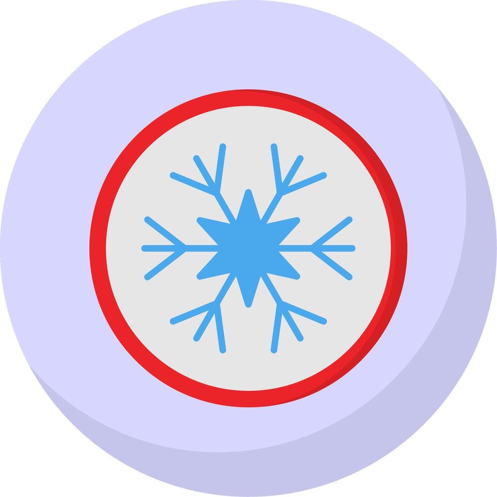 fiocco di neve piatto bolla icona vettore