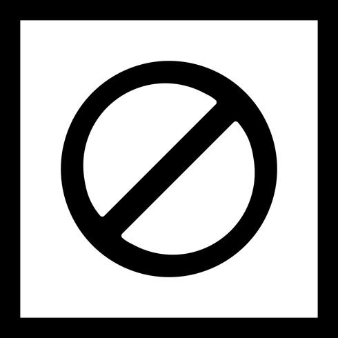Icona di vettore proibito