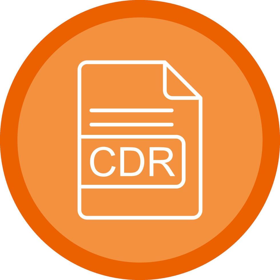 cdr file formato linea Multi cerchio icona vettore