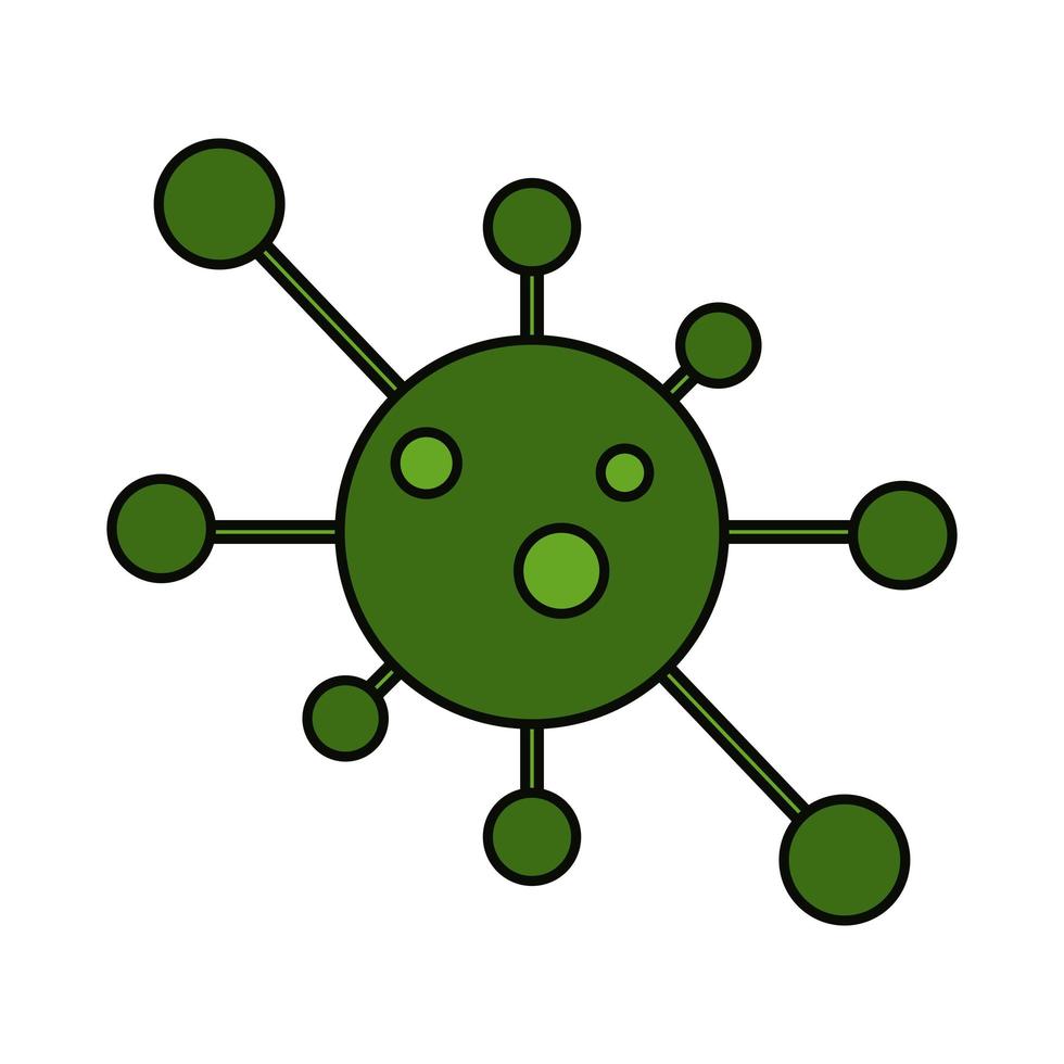 covid 19 patogeno del virus del coronavirus, diffusione della malattia epidemica icona di stile piatto pandemico vettore