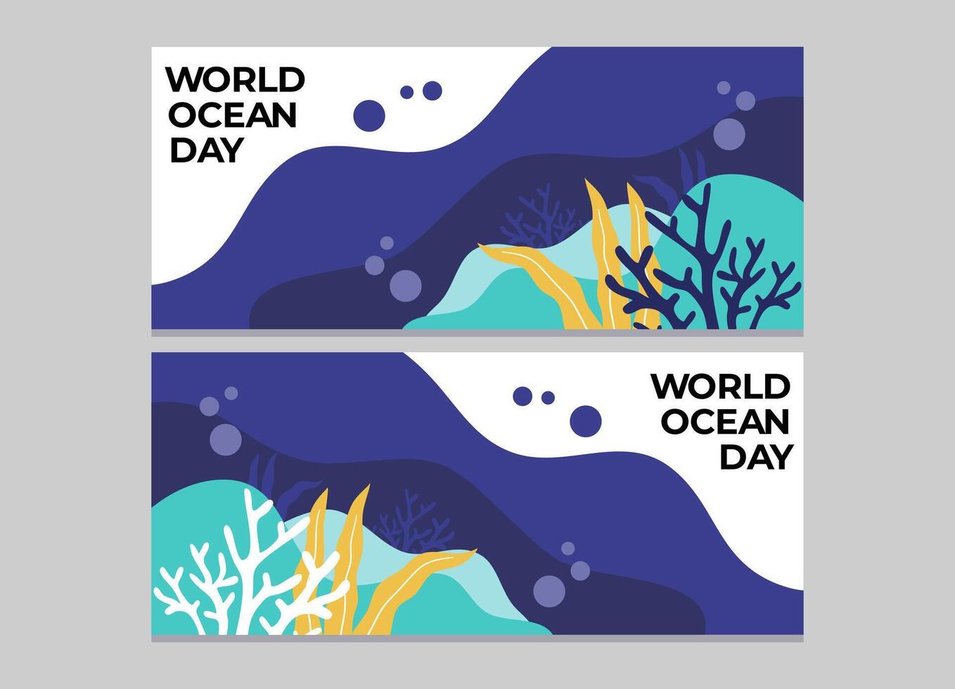 oceano mondo giorno bandiera sfondo vettore