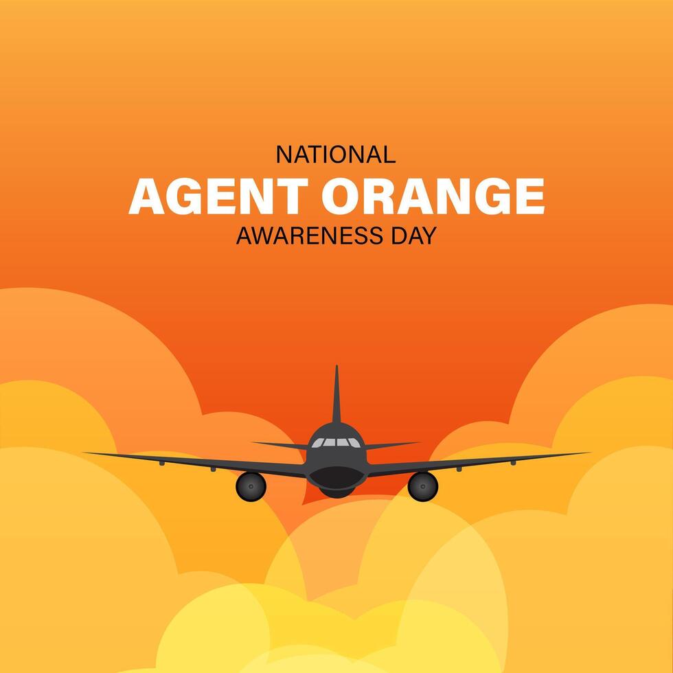 nazionale agente arancia consapevolezza giorno sfondo illustrazione vettore