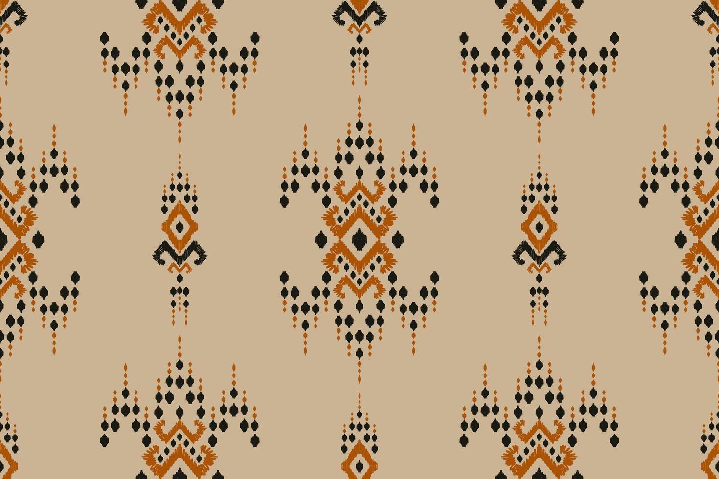 ikat tribale indiano senza soluzione di continuità modello. etnico azteco tessuto tappeto mandala ornamento nativo boho gallone tessile.geometrico africano americano orientale tradizionale illustrazioni. ricamo stile. vettore