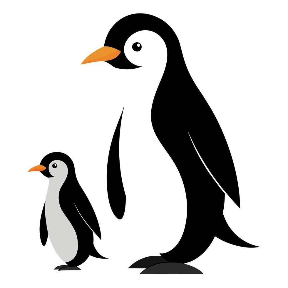 pinguino piatto stile illustrazione vettore