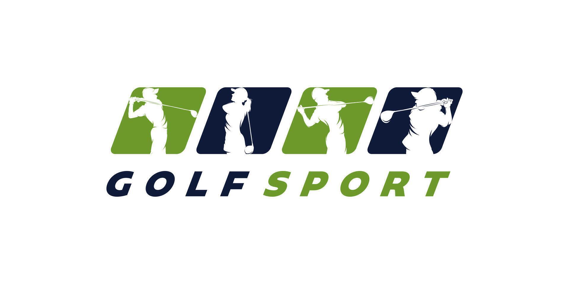 golf sport logo design modello vettore