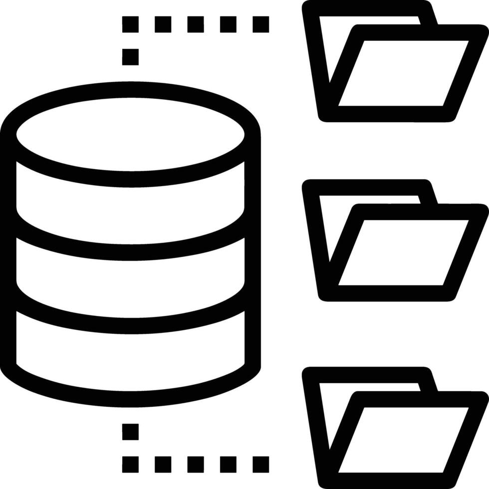 Conservazione dati icona simbolo Immagine per Banca dati illustrazione vettore