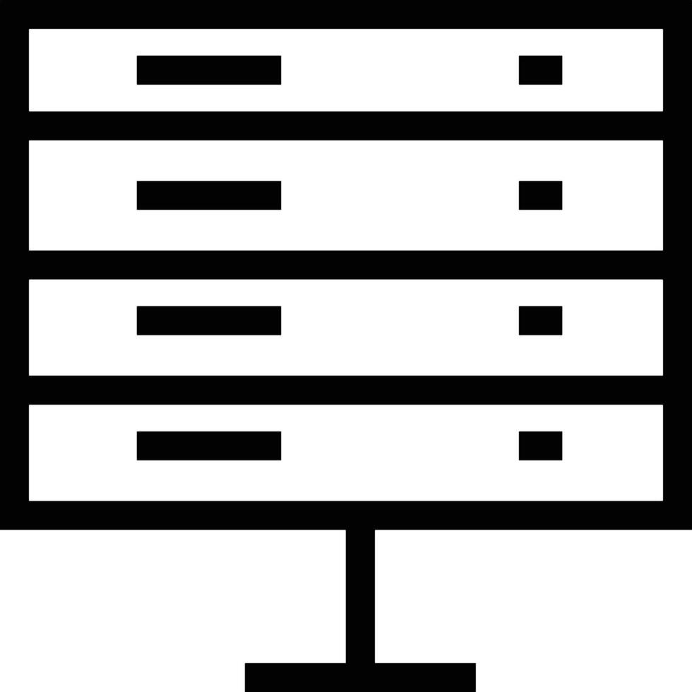 Conservazione dati icona simbolo Immagine per Banca dati illustrazione vettore