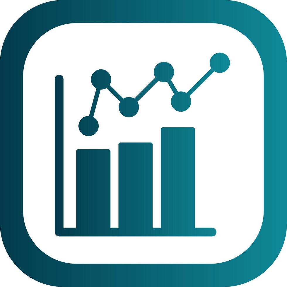 bar grafico glifo pendenza angolo icona vettore