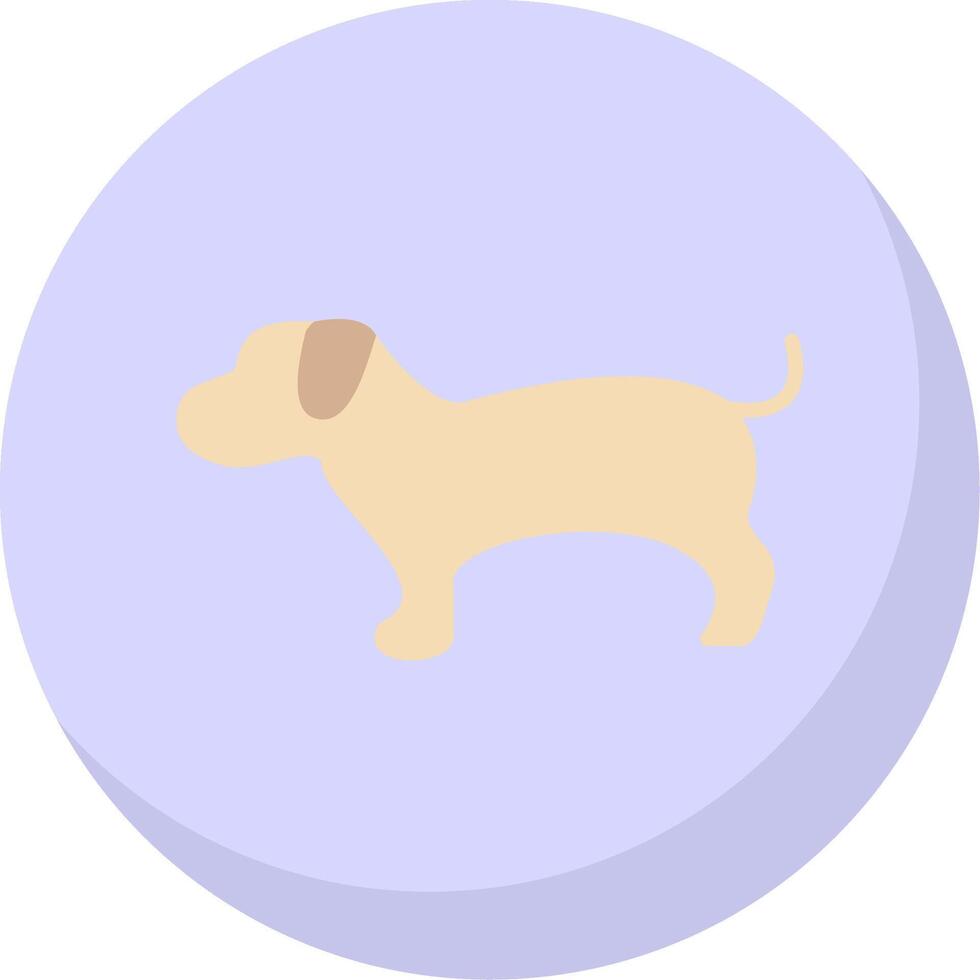 cane piatto bolla icona vettore