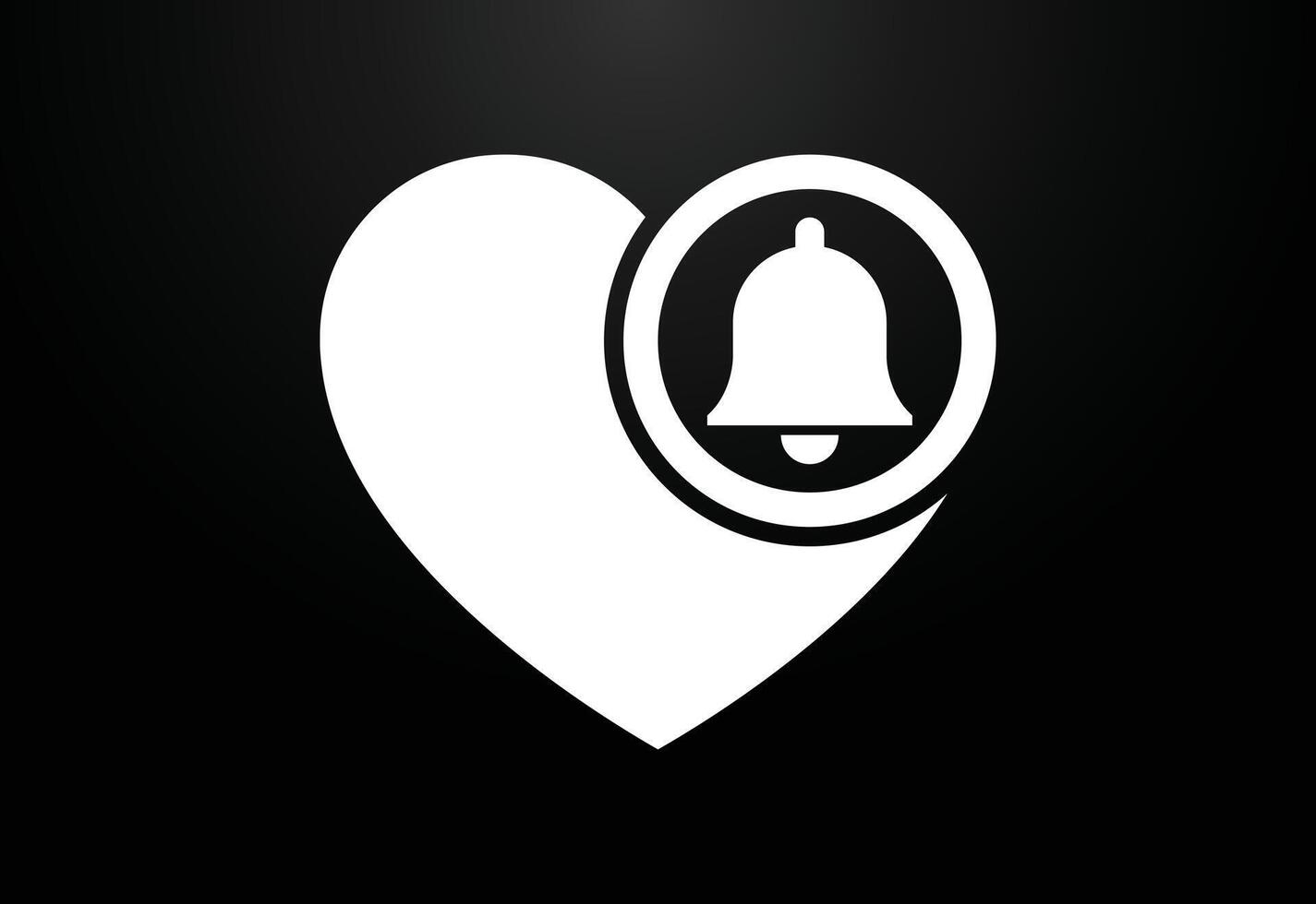creativo amore campana logo design modello, cuore con amore logo vettore
