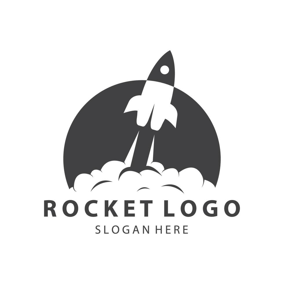 creativo e moderno razzo logo nave stellare lanciare modello design vettore