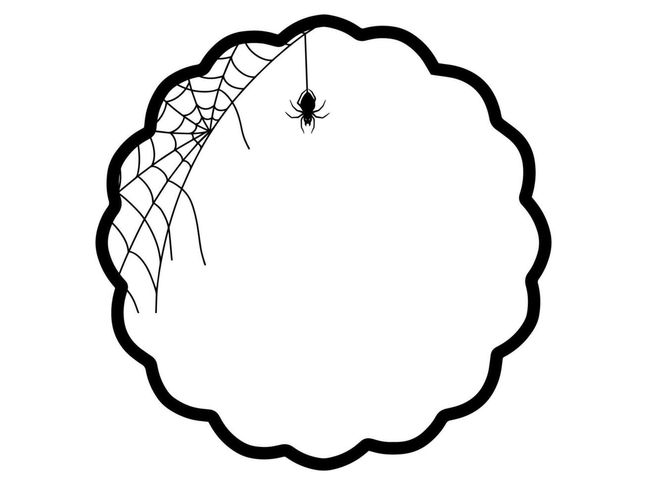 Halloween telaio sfondo con ragno ragnatele vettore