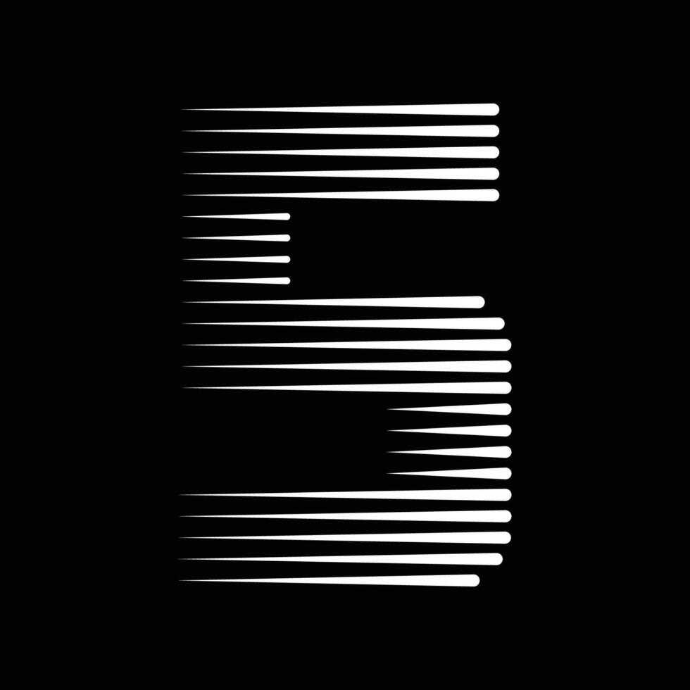 5 numero Linee logo icona illustrazione vettore