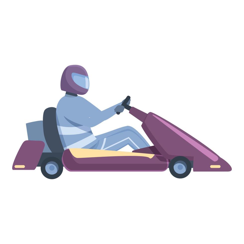 energia karting veicolo icona cartone animato . il motore divertimento trasporto vettore