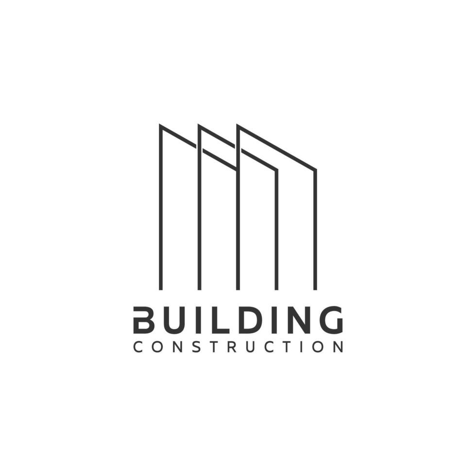 logo icone edificio costruzione creativo design vettore