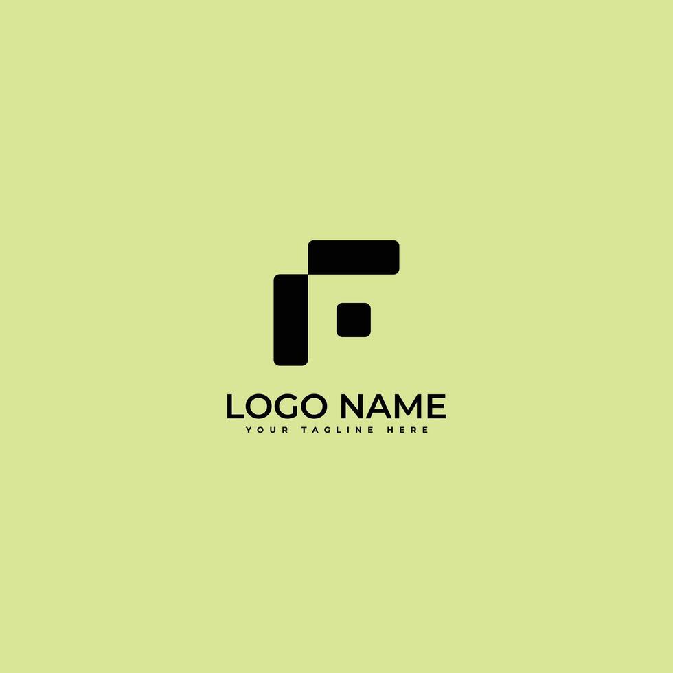 moderno minimo f lettera logo design. creativo e lusso vibrazione concetti design illustrazione. vettore