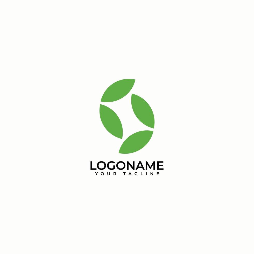 iniziale lettera S foglia logo design con natura vibrazione vettore