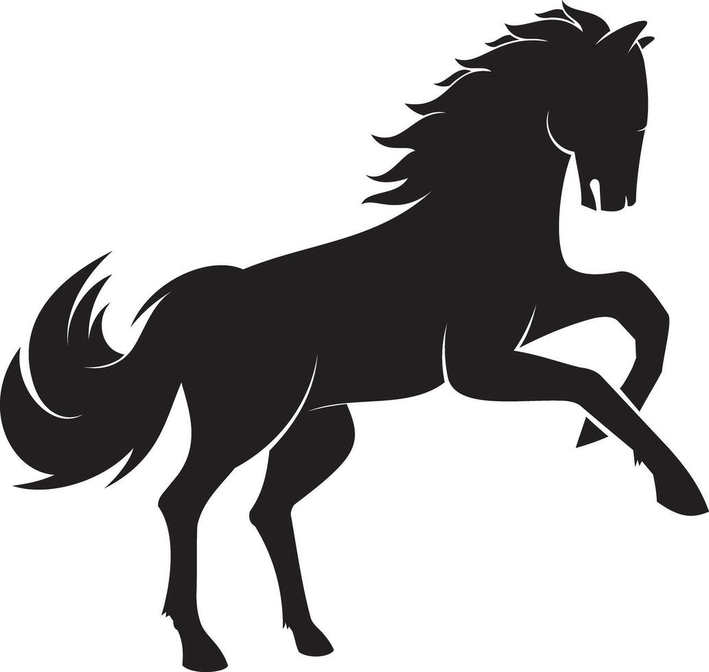 cavallo silhoutte logo design vettore