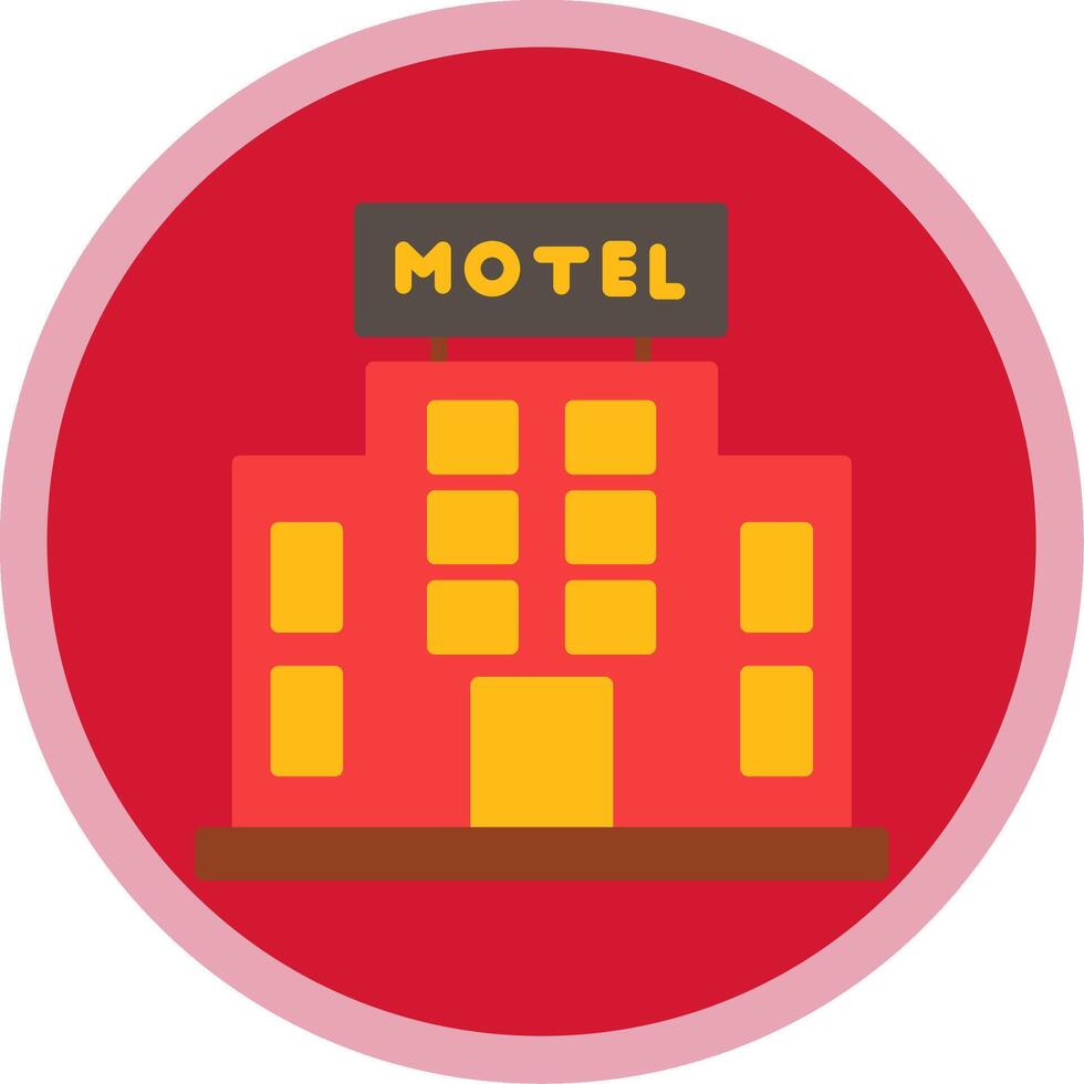 motel piatto Multi cerchio icona vettore