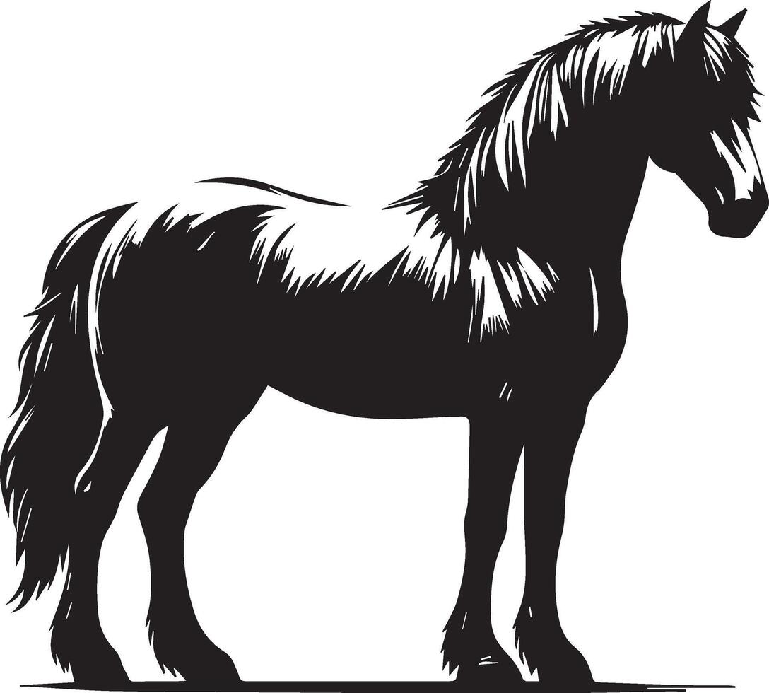 cavallo silhouette animale impostato isolato su bianca sfondo. nero cavalli grafico elemento illustrazione.alta risoluzione jpg, eps 10 incluso vettore