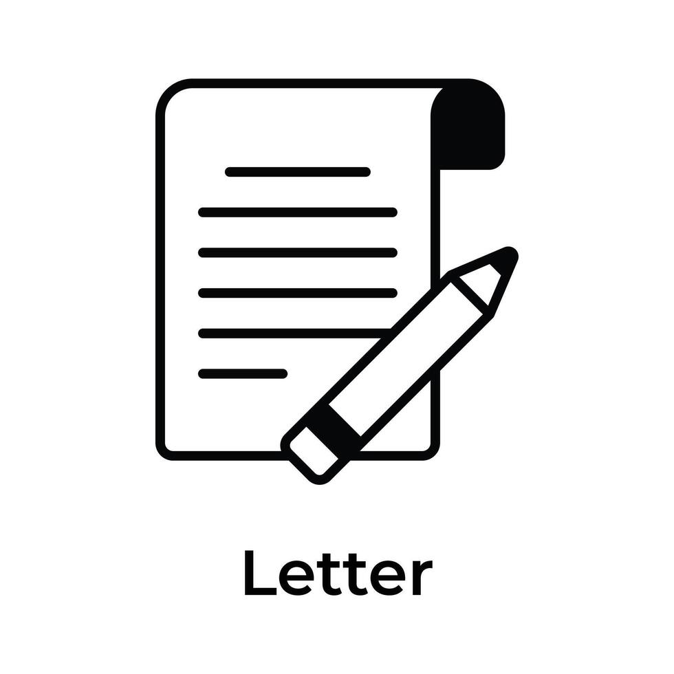 afferrare Questo meravigliosamente progettato icona di lettera, comunicazione documento design vettore
