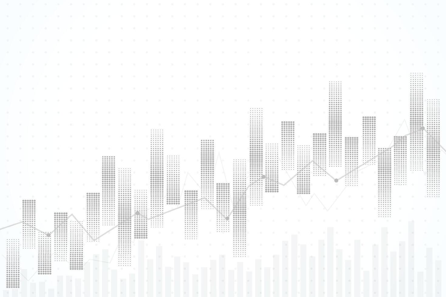 attività commerciale candela bastone grafico grafico di azione mercato investimento commercio su bianca sfondo design. rialzista punto, tendenza di grafico vettore