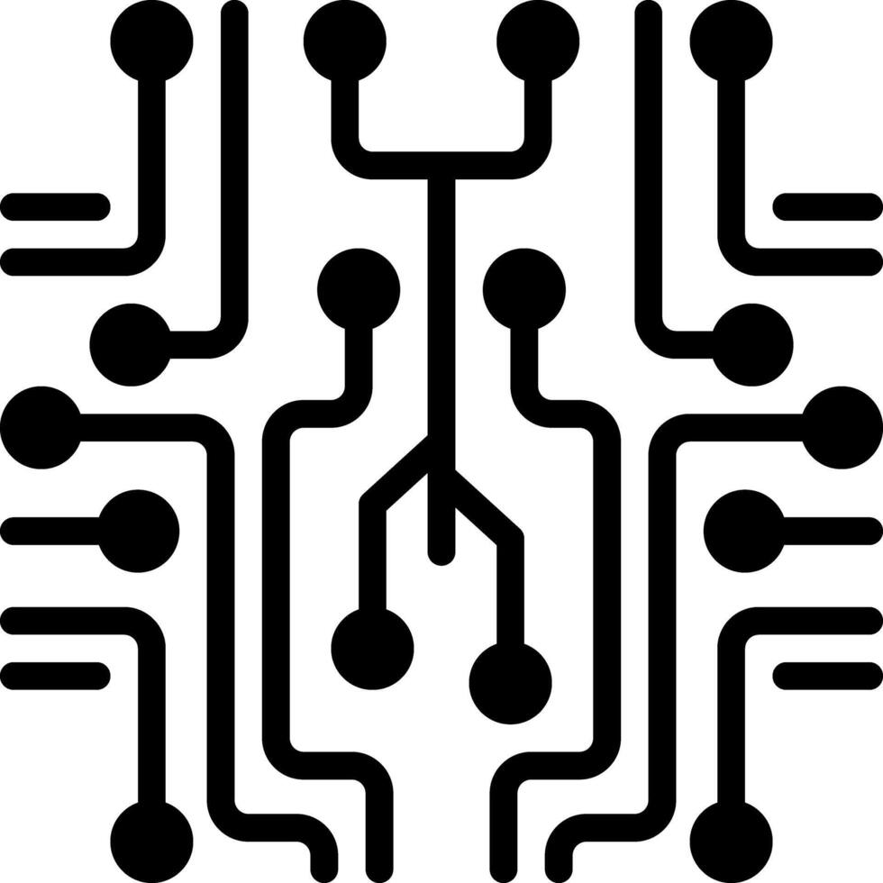 solido nero icona per connessione vettore