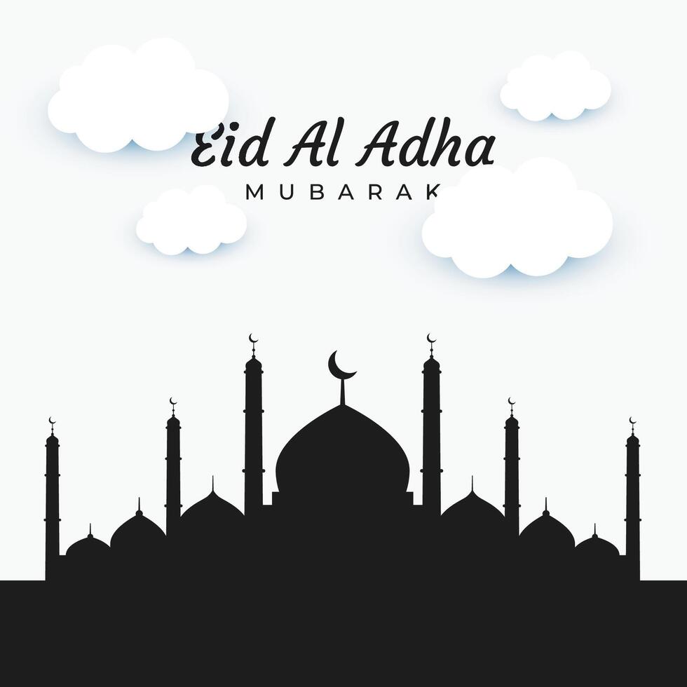 eid al adha mubarak sociale media inviare bellissimo islamico sfondo vettore