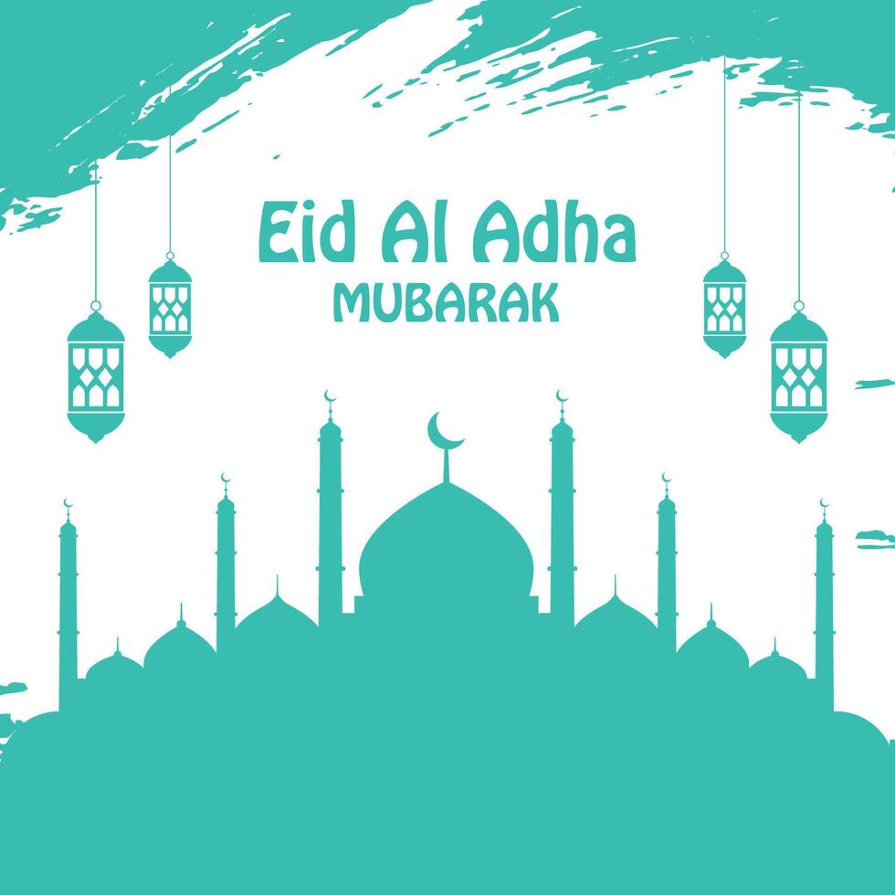 eid al adha mubarak sociale media inviare bellissimo islamico sfondo vettore