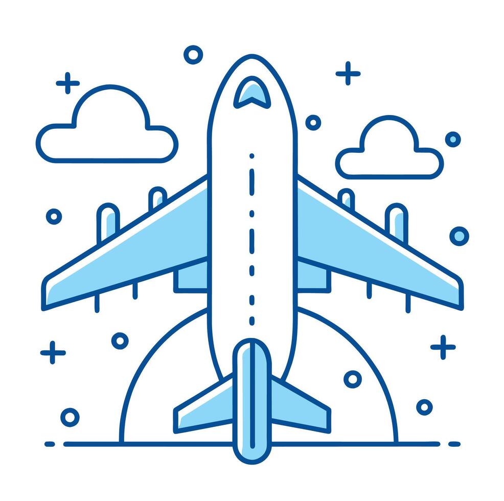 comico stile aeroplan schema illustrazione aeroplan schema logo vettore