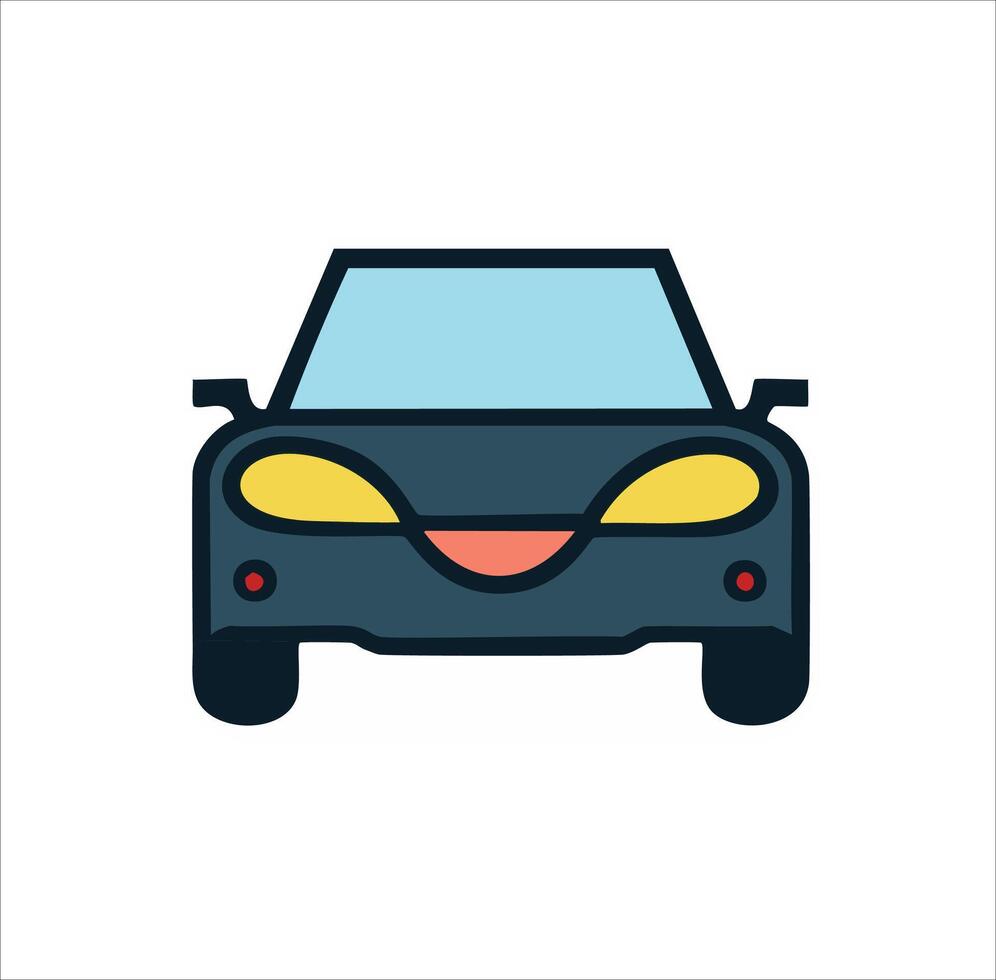 semplice auto davanti Visualizza icona design vettore