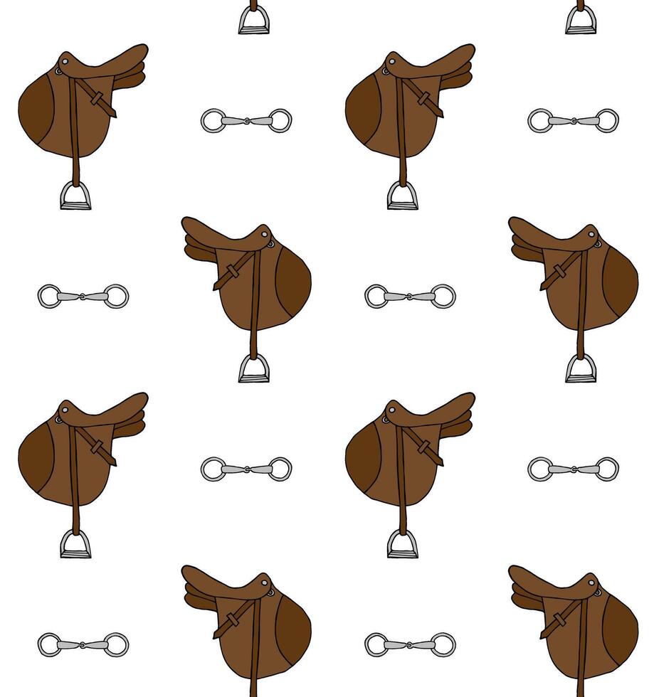 senza soluzione di continuità modello di cavallo sella e po vettore