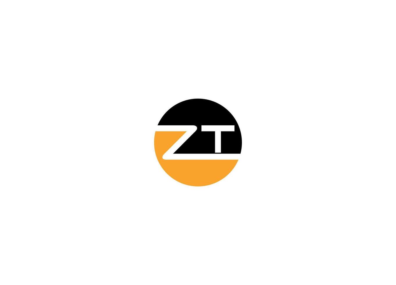 zt minimalista moderno logo design icona modello vettore