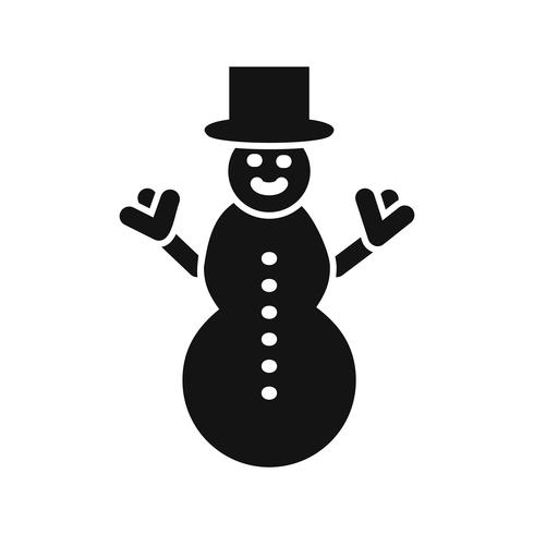 Icona di vettore del pupazzo di neve