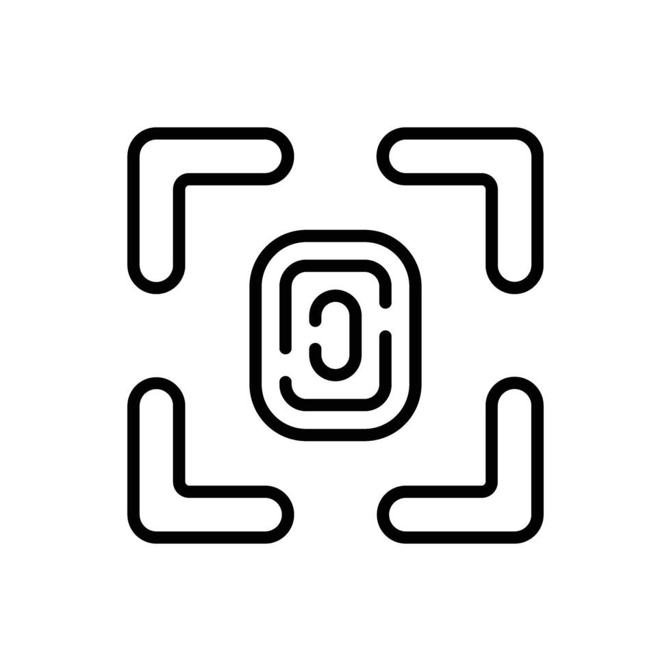 impronta digitale linea icona design vettore