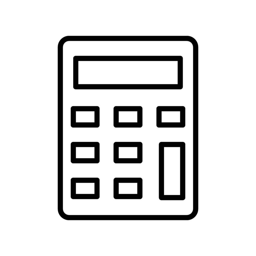calcolatrice linea icona design vettore