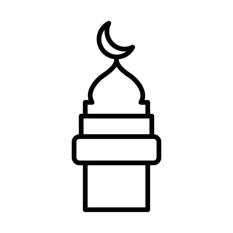minareto linea icona design vettore
