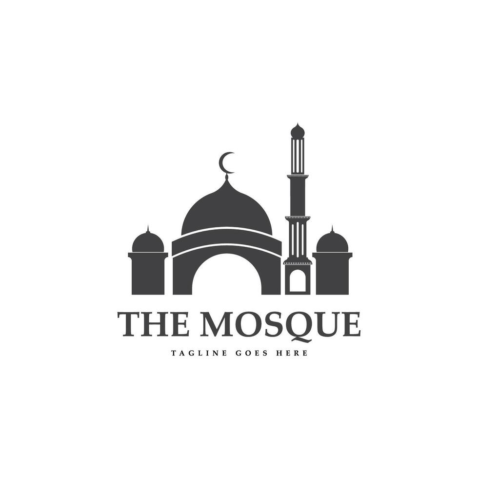 moschea logo disegno, islamico logo vettore