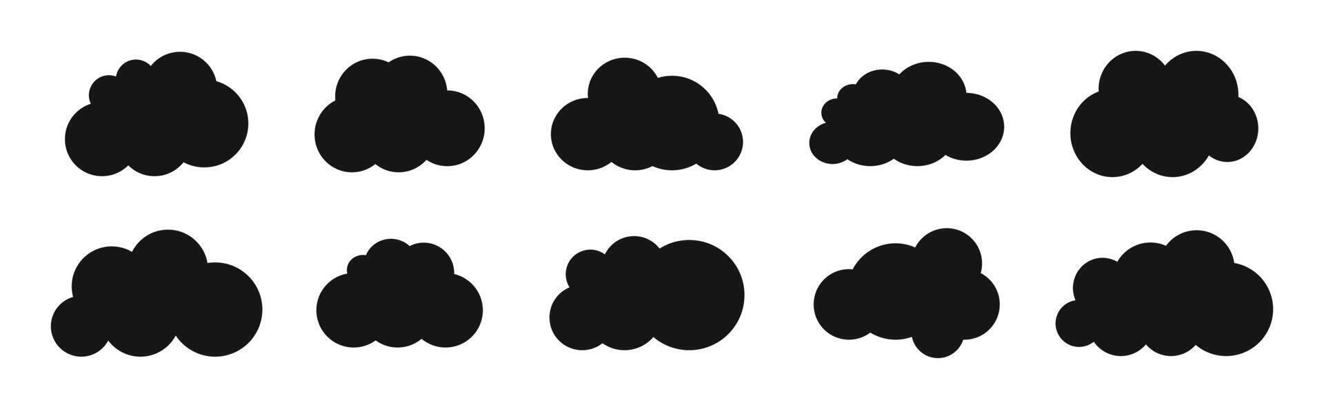 nube icone. nuvole impostare. nube vettori