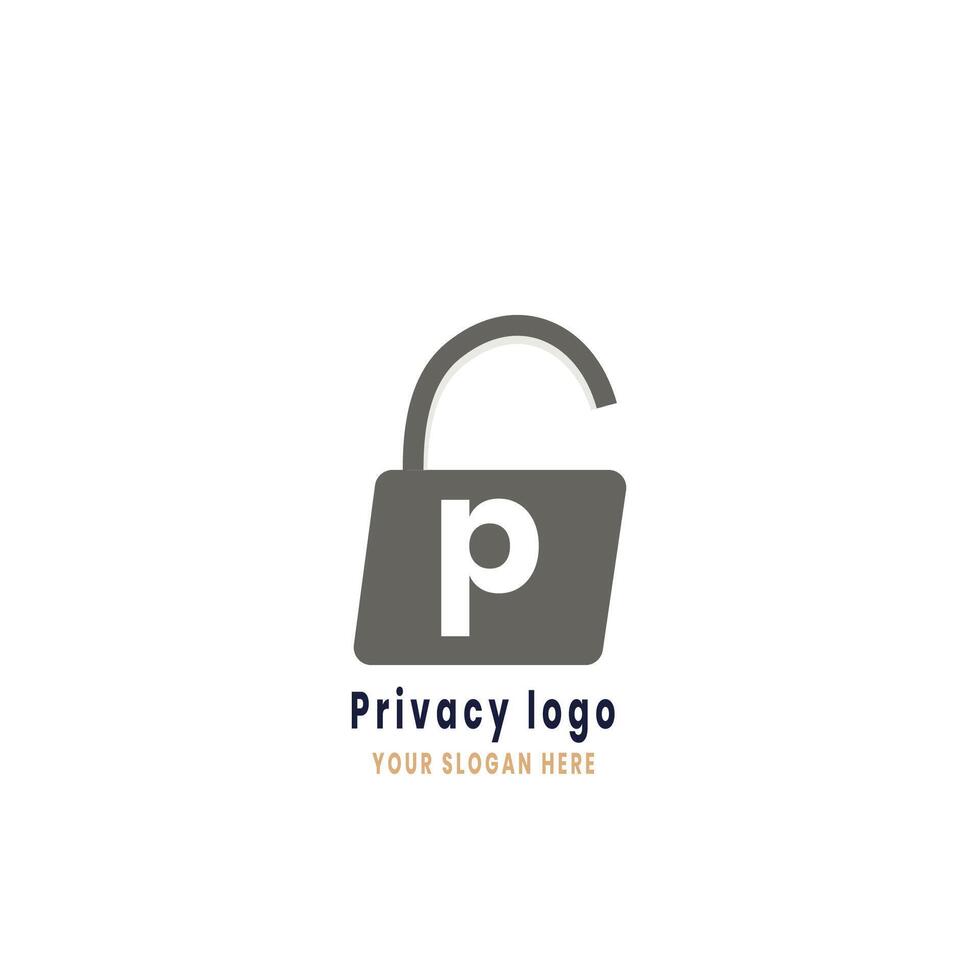 semplice vita privata minimalista logo design vettore