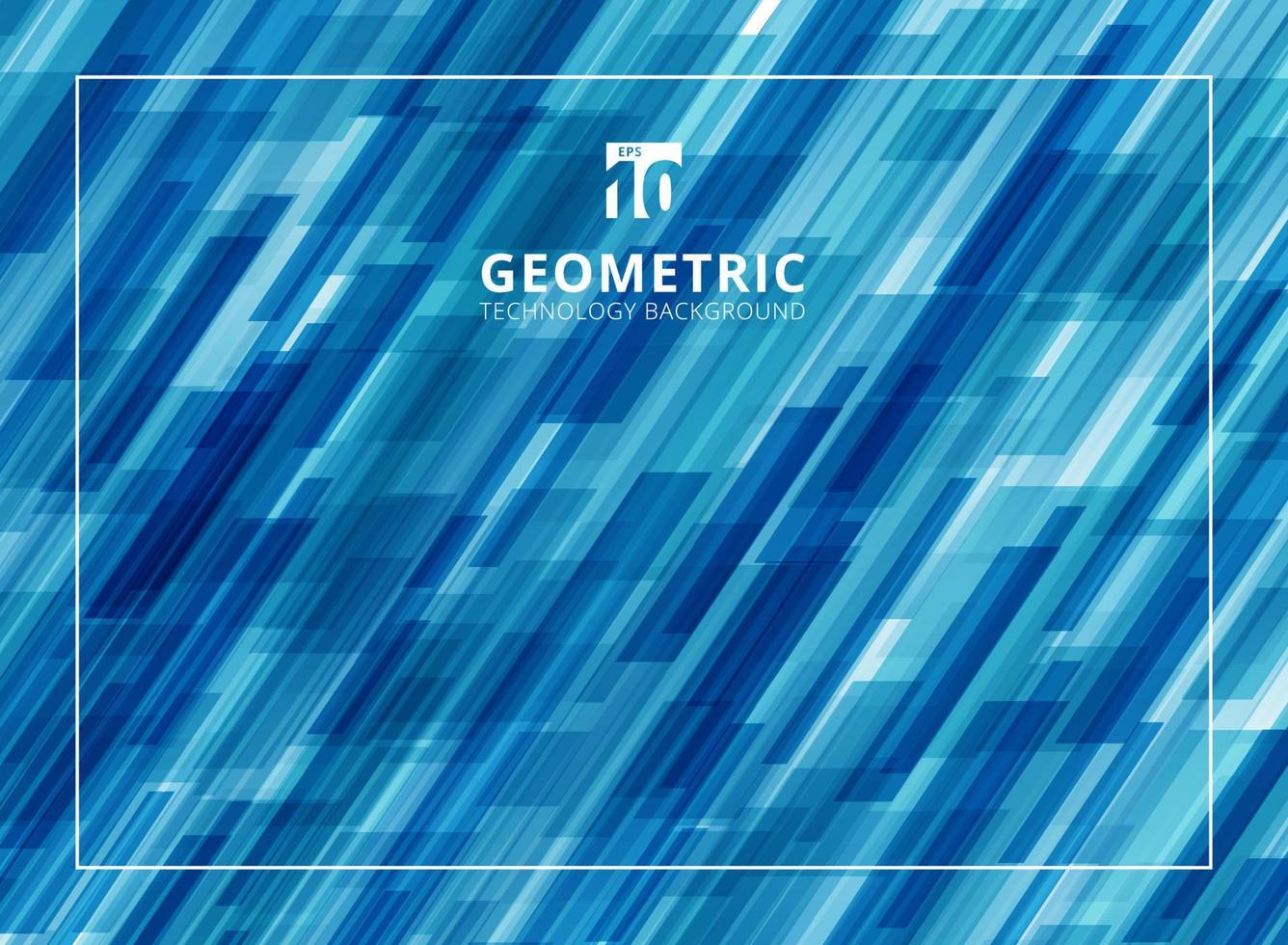 tecnologia astratta quadrati geometrici sovrapposti in diagonale formano uno sfondo di colore blu. vettore