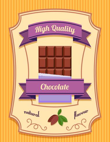 Poster di cioccolato vettore