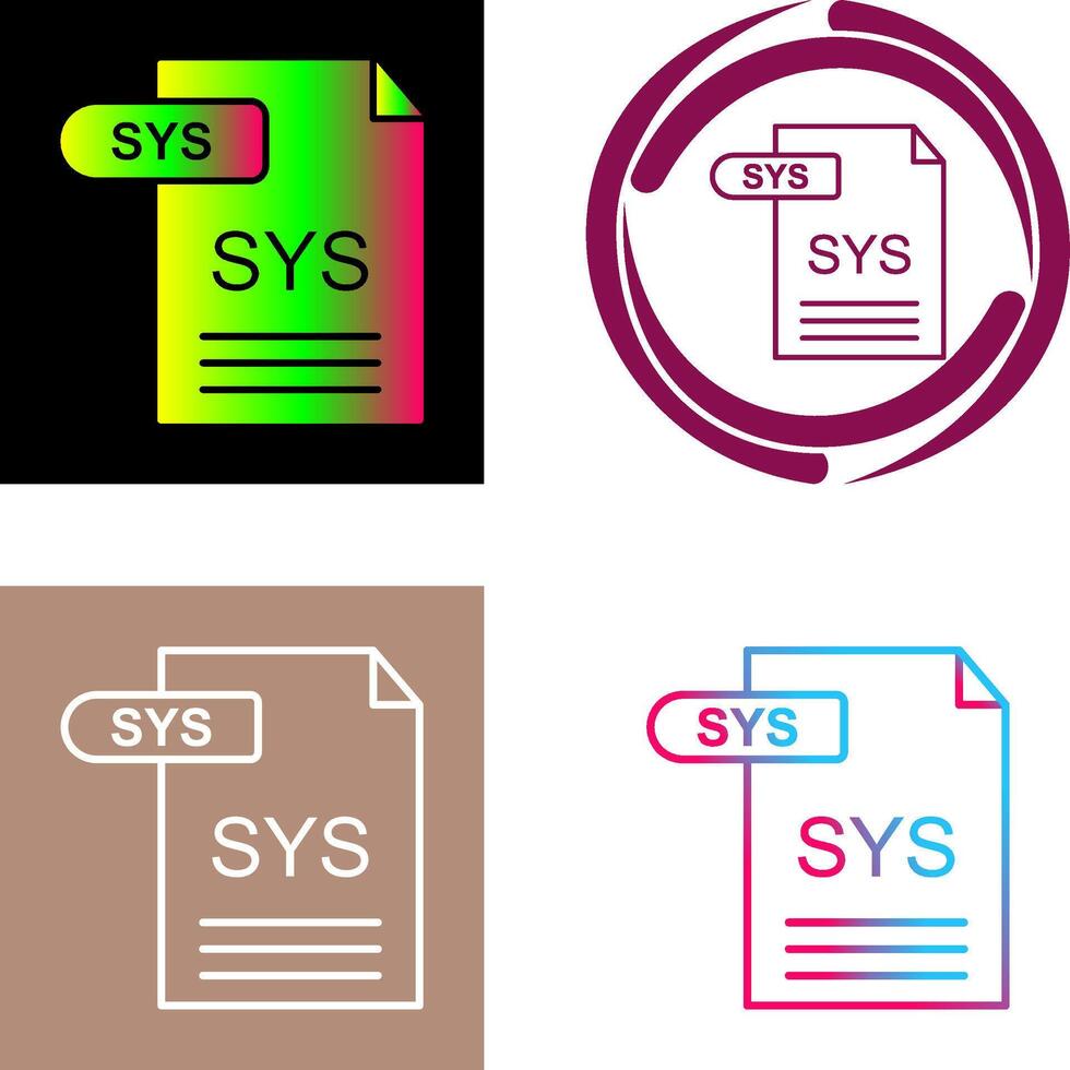 SYS icona design vettore