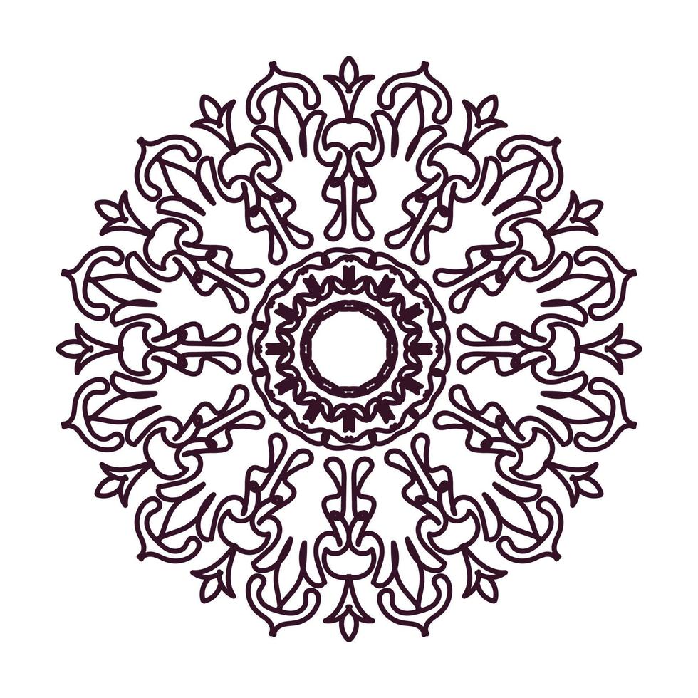 mandala elemento vettoriale ornamento rotondo decorazione