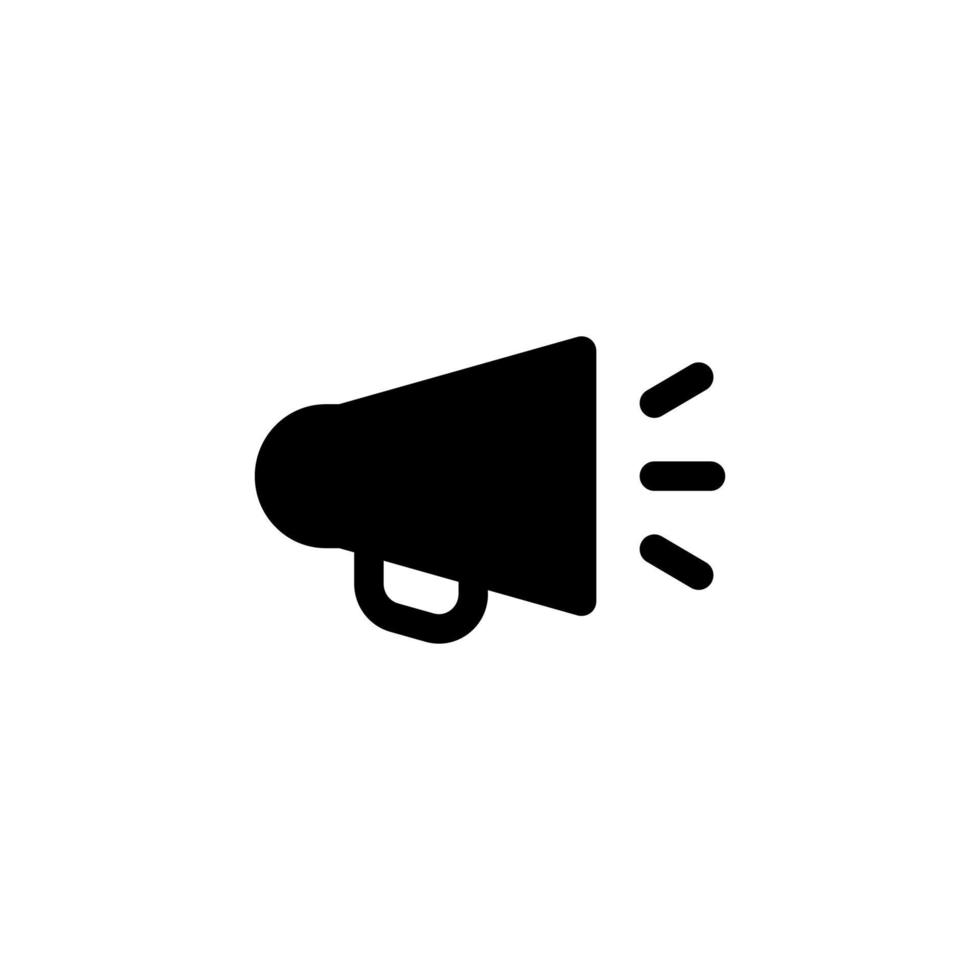 megafono icona design illustrazione vettoriale con annuncio simbolo, marketing, promozione per attività pubblicitarie